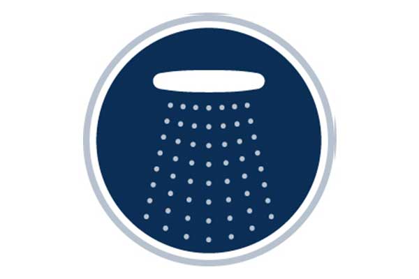 Symbool voor douchekop