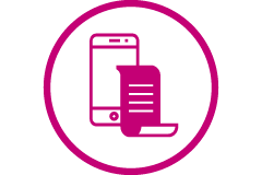 Smartphone en factuurdocument