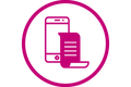 Smartphone en factuurdocument Smartphone en factuurdocument