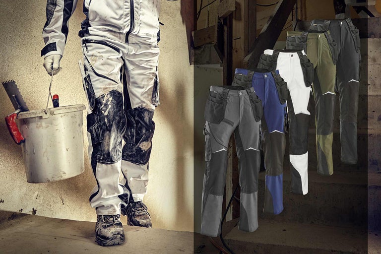 Werkbroek in verschillende uitvoeringen met zakken