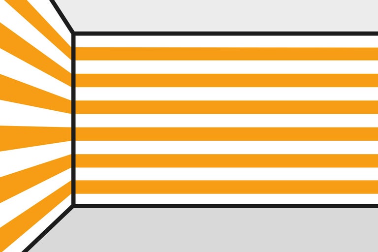 Grafische weergave van een hoek met een streepjespatroon