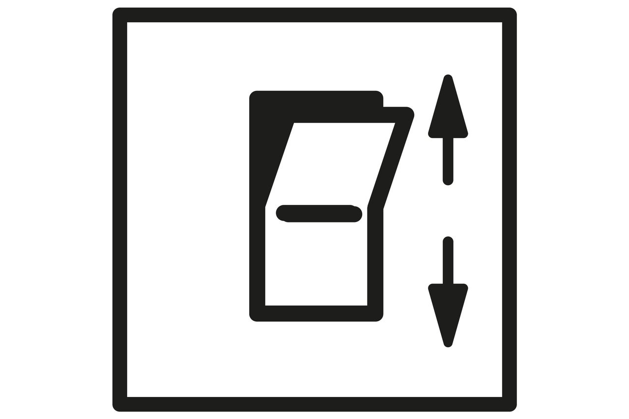 Symbool voor rolluikbediening