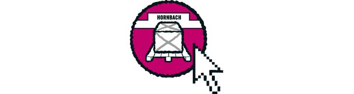 Hornbach logo met muisaanwijzer