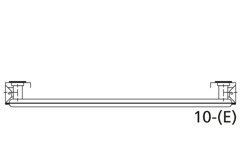 Technische tekening van een handdoekstang