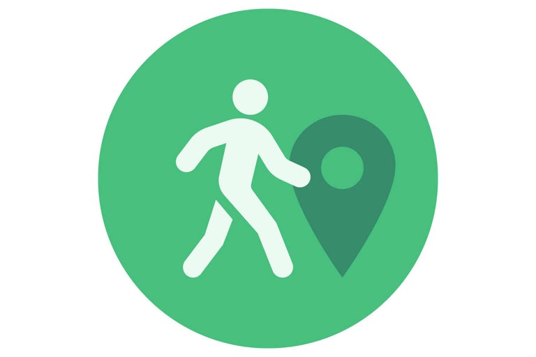 Symbool voor voetgangersnavigatie