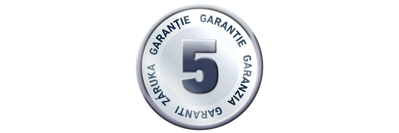 Symbool voor vijf jaar garantie