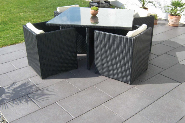 Tuinmeubelset met tafel en polyrotan stoelen