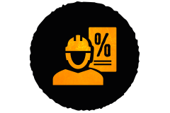 Vakman korting symbool