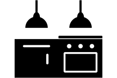 Symbool voor inductiekookplaat met meerdere kookzones