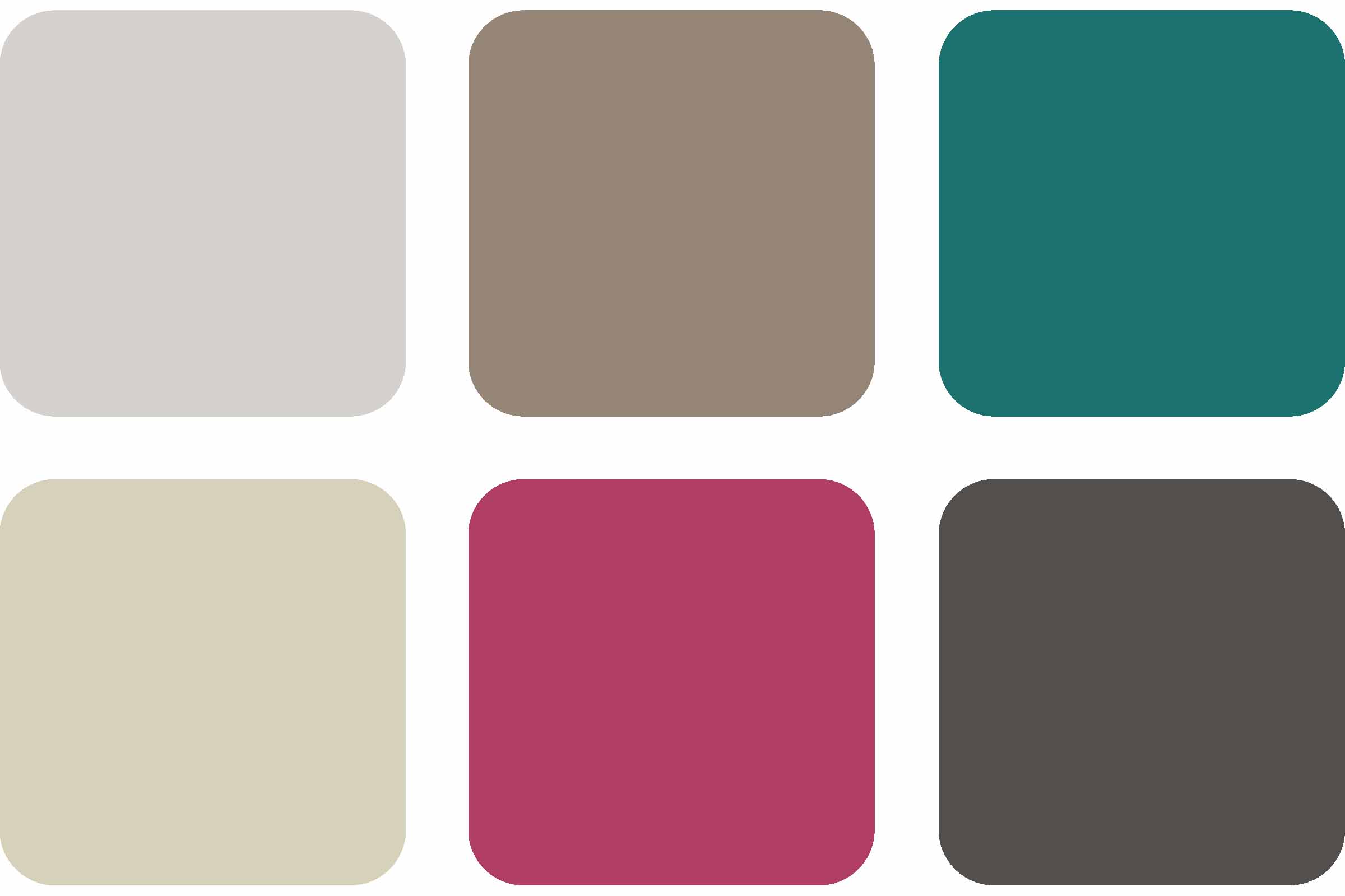 Kleurenkaart met zes kleuren