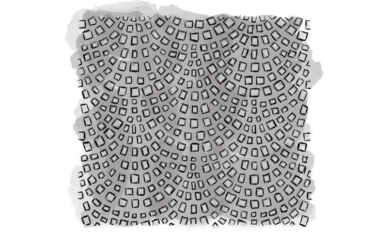 Illustratie met herhalend vierkantpatroon