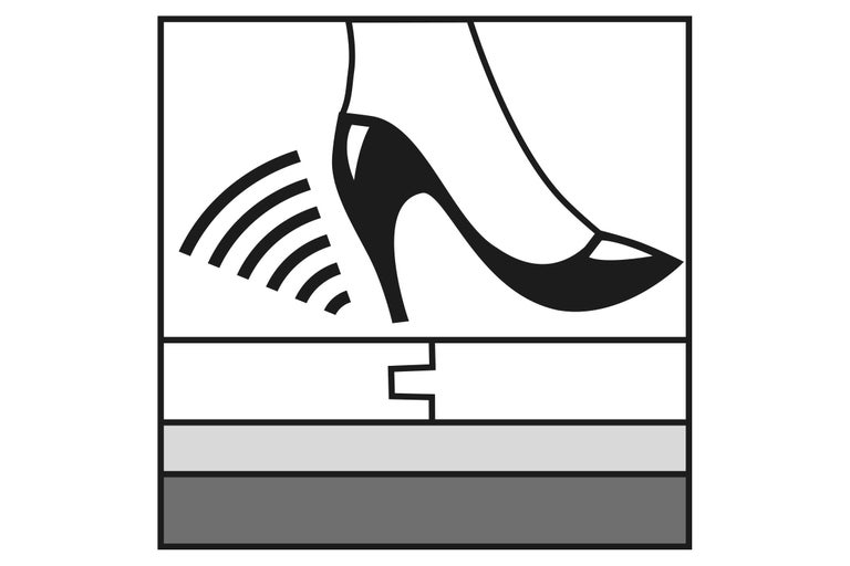 Symbool voor contactgeluidsisolatie