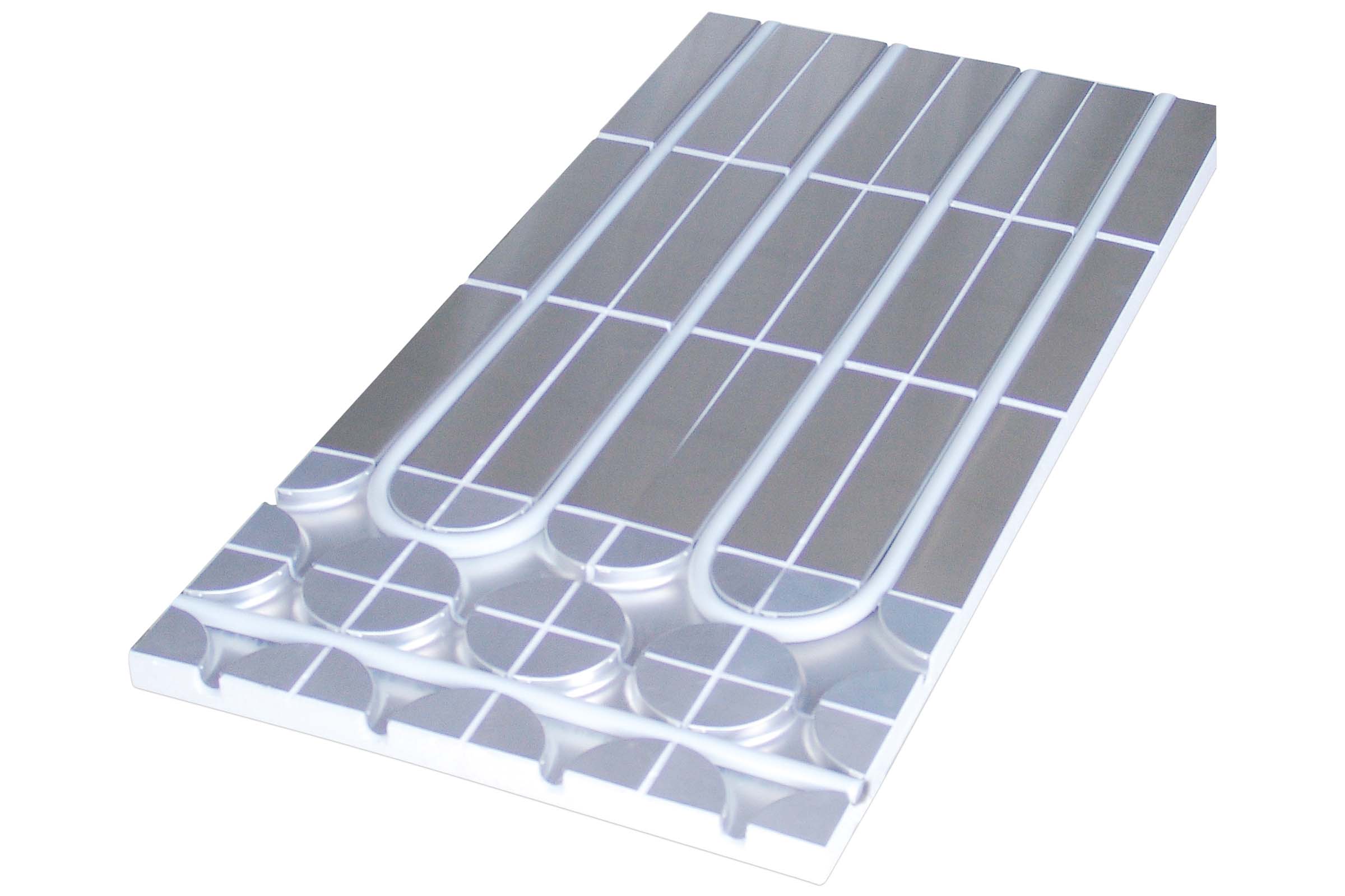 Vloerverwarmingssysteem plaat met aluminium laag