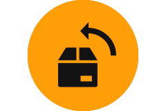 Gratis retourneren symbool