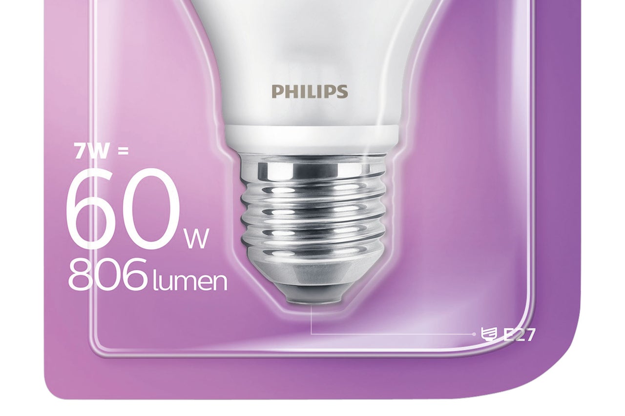 Philips Logo, E27 fitting gloeilamp met 806 lumen
