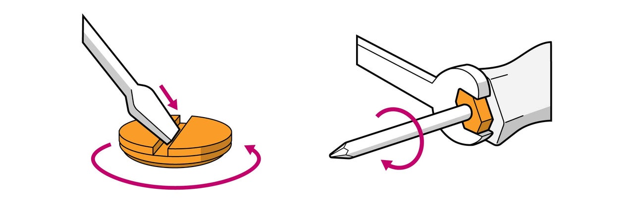 Illustratie: Gereedschap draait schroef en moer