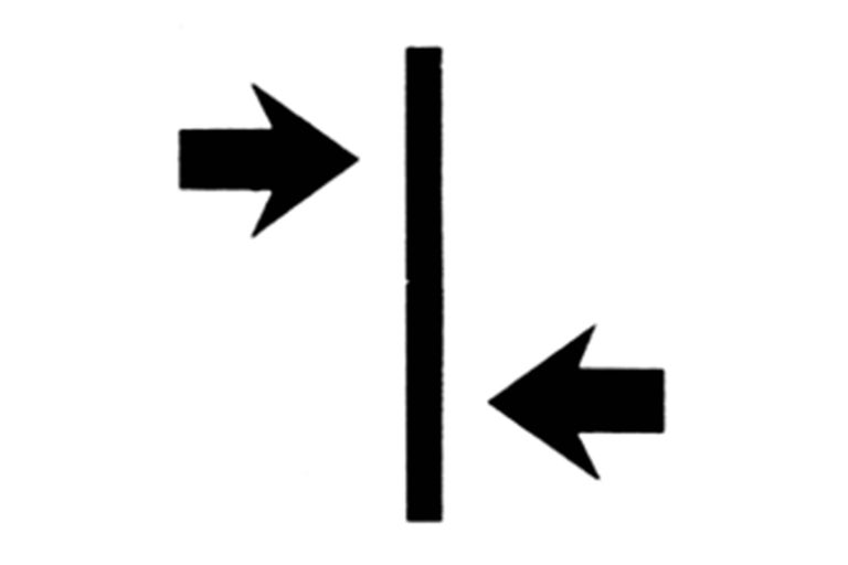 Drukvastheid symbool