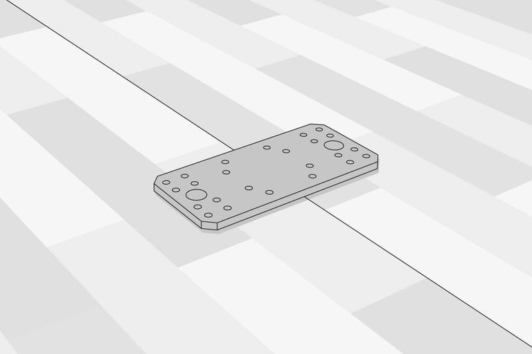 Metalen plaat met meerdere gaten