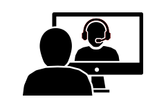 Symbool voor online advies