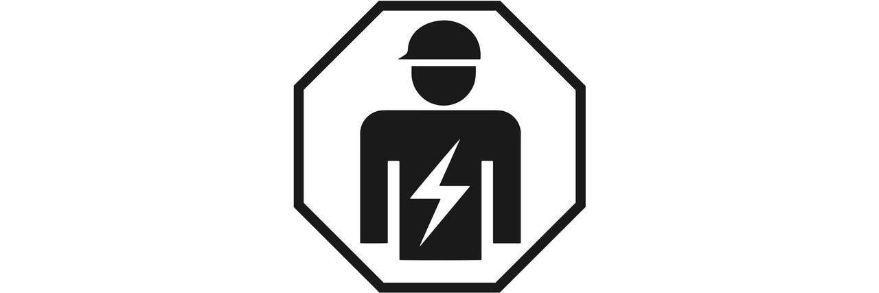 Symbool: Waarschuwing voor elektrische schok
