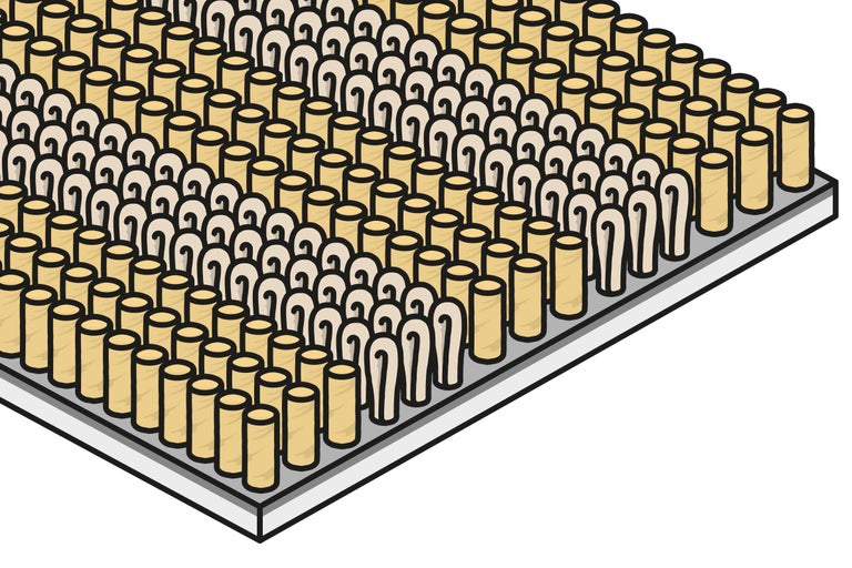 Detailaanzicht van een nagelmat voor acupressuur.