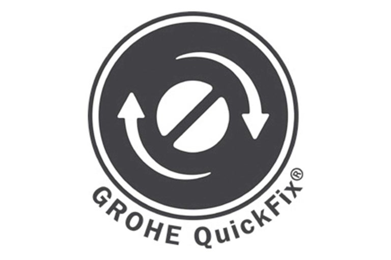 Grohe QuickFix symbool voor eenvoudige installatie