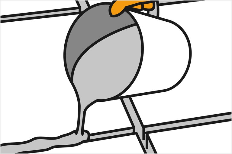 Illustratie van een lek in het dak met waterinfiltratie