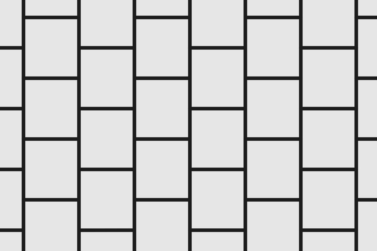 Rechthoekige wandtegels in verbandpatroon
