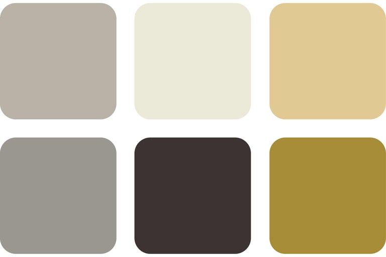 Kleurenstalen met verschillende tinten