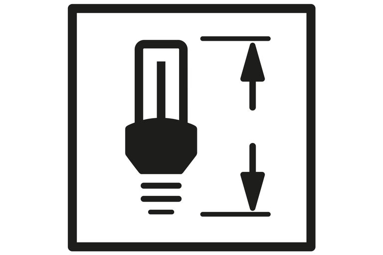 Symbool voor de inbouwdiepte