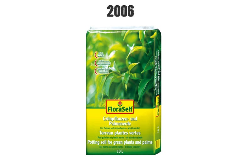FloraSelf potgrond voor groene planten en palmen, zak van 10 liter