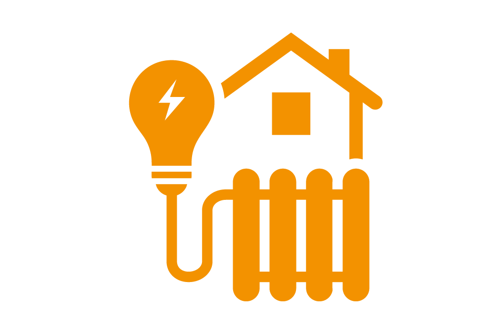 Symbool voor energie-efficiëntie in huis