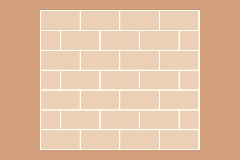 Rechthoekige straatstenen vormen metselwerk.