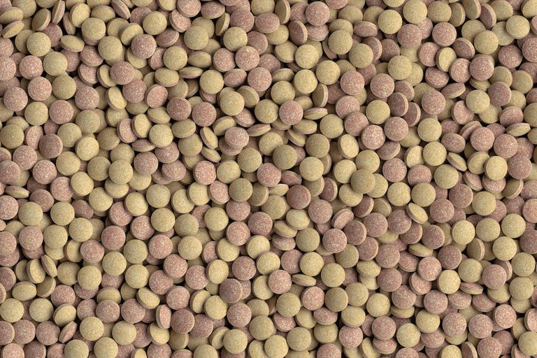 Close-up van ronde tabletten