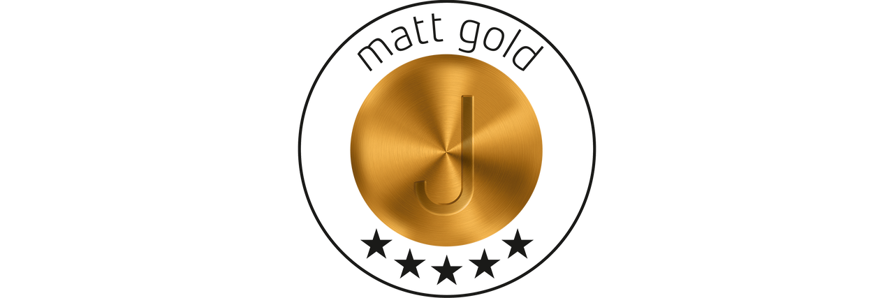 Matgouden zegel met vijf sterren