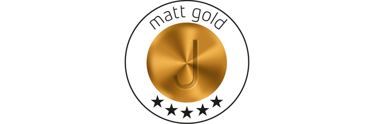 Matgouden zegel met vijf sterren