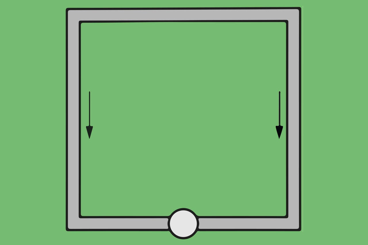 Zwaartekrachtventilatiesymbool