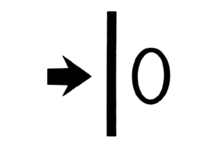 Symbool voor doorgang