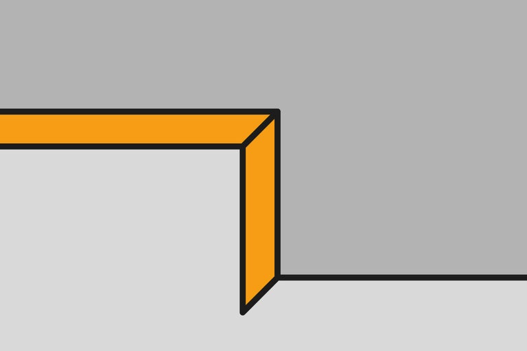 Illustratie van een hoek van een wandbekleding