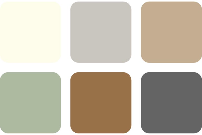 Kleurenwaaier met zes kleuren