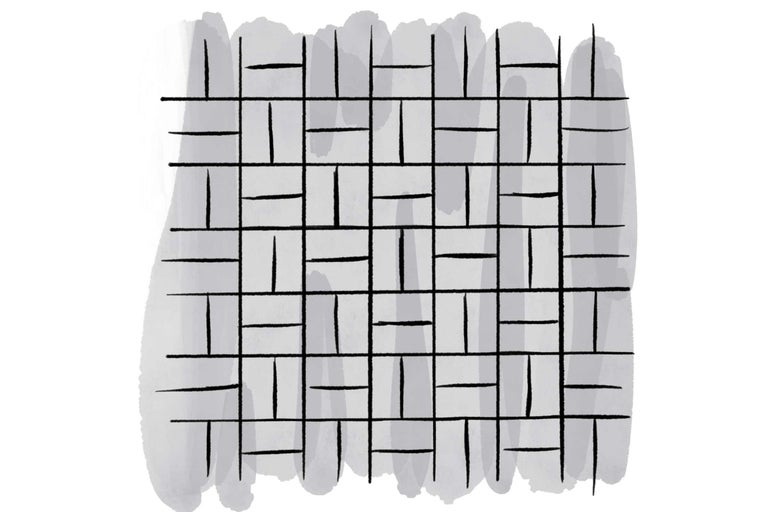 Abstracte weergave van metselwerk met verspringende stenen