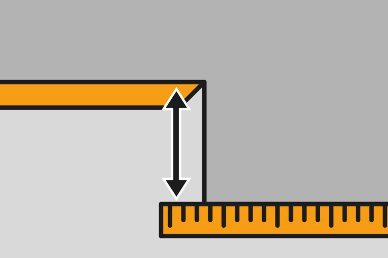 Symbool voor hoogtemeting