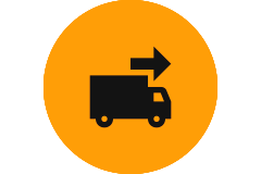 Verzendsymbool: Transport met vrachtwagen