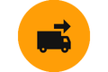 Verzendsymbool: Transport met vrachtwagen Verzendsymbool: Transport met vrachtwagen