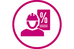Ambachtsman korting symbool