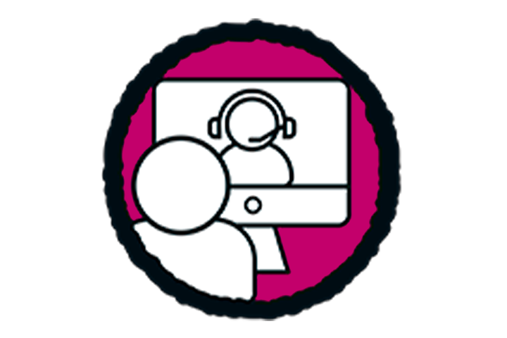 Symbool voor online advies