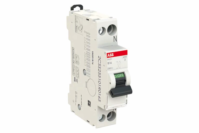 ABB installatieautomaat SN201 B16 eenpolig met nulgeleider 230 Volt