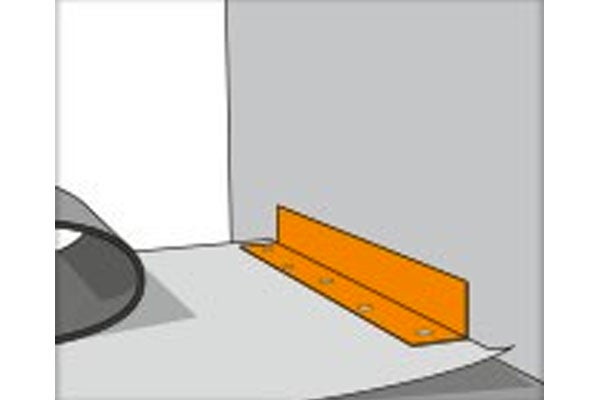 Afbeelding van een afdichtingshoek voor montage