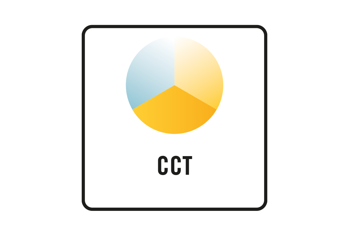 Symbool voor instelbare kleurtemperatuur