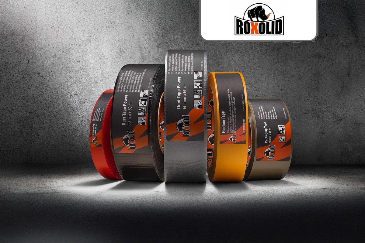 Verschillende rollen Roxolid tape met informatie over type en afmetingen.